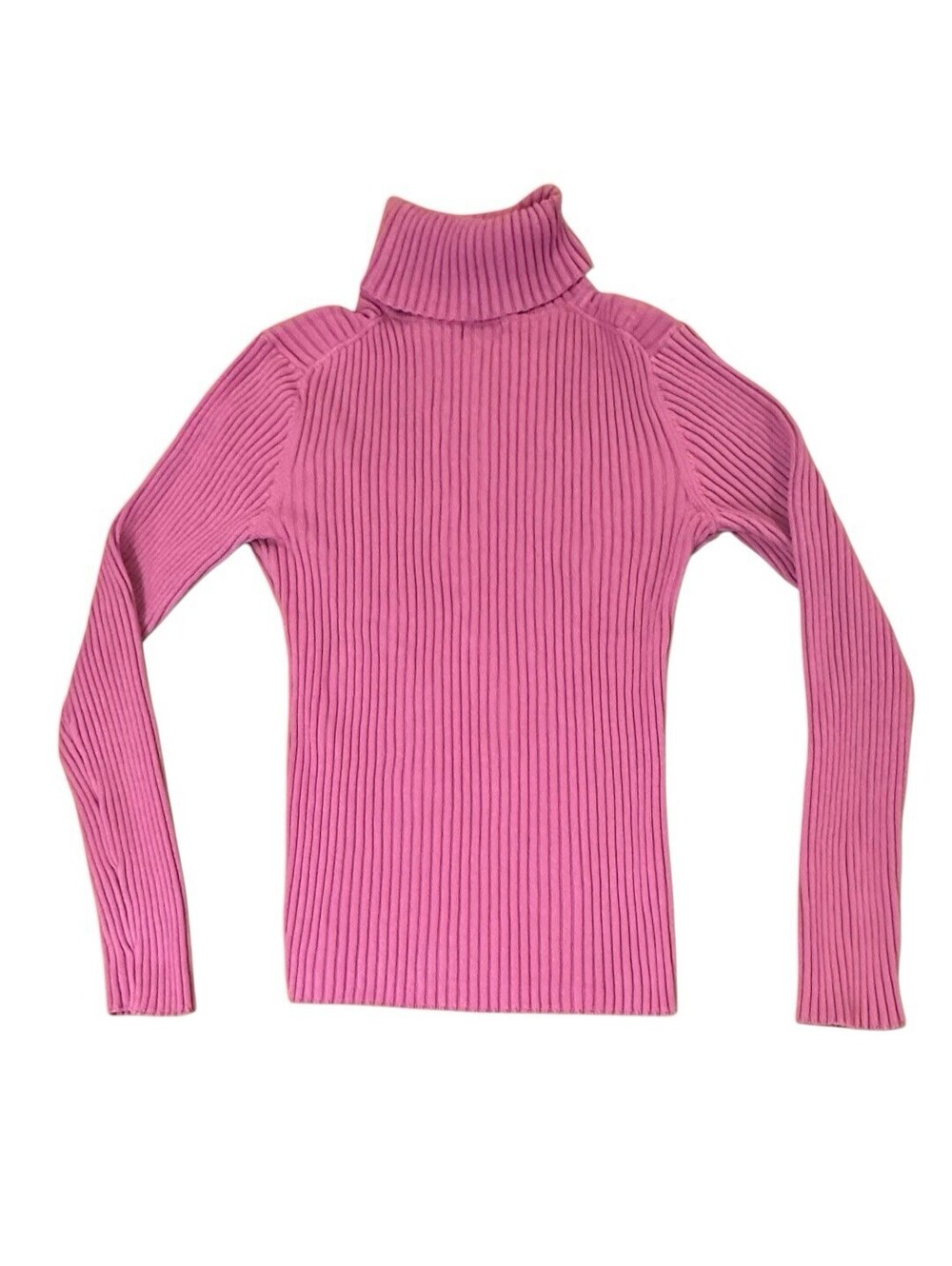 LL Bean Turtle Neck Sweater Womens Pink Pullover Cotton Knit- Size Med. REDUCED!